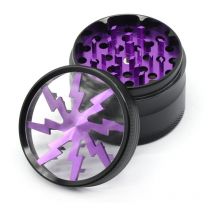 Grinder Moulin à Epicé 2.5 inch Moulin à Spices, Spice Grinder en Zinc Alliage avec 4 pièces Moulin à Pollen Grinder Tamis pour épices séchées,