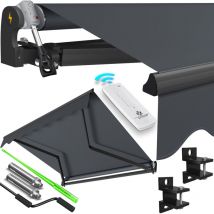 Kesser - Store électrique à bras articulé, avec télécommande, Store, Store de terrasse, Store à pince, Store solaire avec support mural, protection