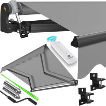 Kesser - Store électrique à bras articulé, avec télécommande, Store, Store de terrasse, Store à pince, Store solaire avec support mural, protection