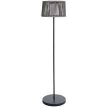 Lumisky - Lampadaire solaire soleo Gris Poly rotin H145 cm