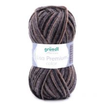 Gründl Wolle Lisa Premium color 50 g sand-anthrazit-stein-color Wolle