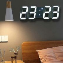Große 3D-LED-Digital-Wanduhr