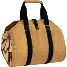 Große Kaminholz-Tragetasche, Oxford-Stoff-Kaminholztasche, wasserabweisende Holzscheit-Tragetasche, faltbares Kaminzubehör, ideal für Holzöfen,