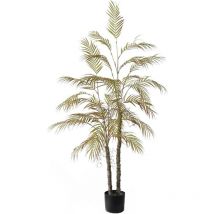 Große Künstliche Palme, 150 Cm, Doppelstamm, Künstliche Palme Im Topf, Zimmerpflanzen-eckdekoration, Palmfarn Für Wohnzimmer, Büro, Terrasse, Rot