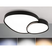 Große led Deckenleuchte rise mit Fernbedienung Schwarz, Breite 77cm