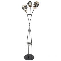 Große MDL3812 Stehlampe aus geflochtenem Eisen 3 Glaslichter
