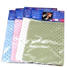 TOYMA Badematte himmelblau 97x36 cm – rutschfest – komfortabel und saugfähig – für Badewanne und Dusche