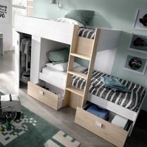 Lit superposé train jeunesse Groe artic naturel Arctique - Naturel 271 x 150 x 111 cm - Arctique - Naturel