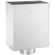 Gromo - Grömo Zink Wasserfangkasten Ø100 Flachdach Klein, Ohne Zulauföffnung 280x240x150, 63165