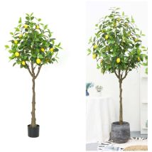 Großer Künstlicher Zitronenbaum, 150 Cm Großer Künstlicher Zitronenbaum Im Topf, Dekoration Für Wohnzimmer, Schlafzimmer, Balkon, Inneneinrichtung