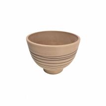 Großer niedriger Gartengarten in Tonfaser Ø45x32 cm Agapanto - Tan