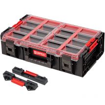 System one Organizer 2XL 2.0 + System one Connect Adapter stapelbar 582 x 387 x 172 mm 19,5 l IP66 mit 4 Inlays und 12 Trennwände - Qbrick