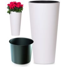 Großer Tubus Schmaler Blumentopf Dtus250 Weiß