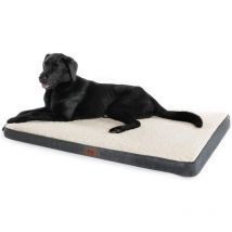 Großes orthopädisches Hundebett in Grau und Weiß – waschbare Matratze mit Schaumstoff, 91 x 68 x 7,6 cm Exclusives Angebot