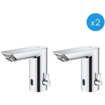 Grohe - Bau Cosmopolitan e Lot de 2 mitigeurs lavabo infrarouge 1/2′′ avec limiteur de température ajustable, Chromé (36451000-DUO)