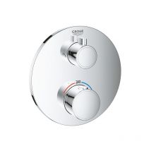 Grohe - Grohtherm Thermostatic Shower Mixer for 2 outlets with integrated shut off/diverter valve, Chrome (24076000)