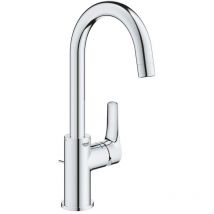 Grohe - Eurosmart 1-Loch-Einhand-Waschtischbatterie, L-Size, Zugstangen-Garnitur, schwenkbarer Rohrauslauf, Chrom