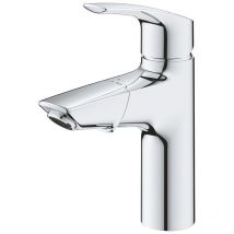 Grohe - Eurosmart 1-Loch-Einhand-Waschtischbatterie, M-Size, glatter Körper Push-Open-Garnitur, herausziehbarer Auslauf, Chrom