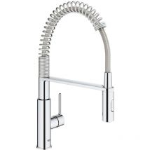 Grohe - Get Semi-pro kitchen mixer with spring and 2-jet shower, Chrome (30361000)
