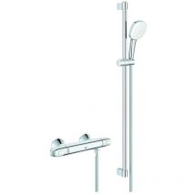 Grohe - Grohtherm 1000 Thermostat-Brausebatterie, mit Tempesta Brausestangenset 900mm, 2 Strahlarten Rain/Jet, Chrom