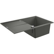 Grohe - K400 Evier en quartz composite avec égouttoir réversible 780x500 mm, gris granite (G31639AT0-G)