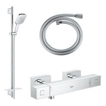 Grohe - Mitigeur douche cube Grohtherm + Ensemble douche Rainshower