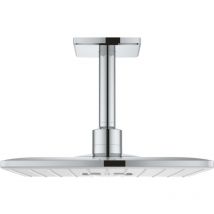 Grohe - Set douche de tête Rainshower bras plafonnier moon white SmartActive Cube