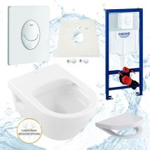 Grohe Vorwandelement Rapid 3in1 Architectura WC spülrandlos Drückerplatte Drücker weiß