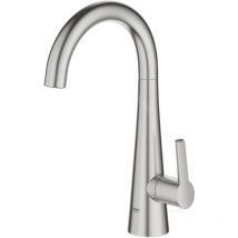 Grohe - Zedra - Robinet d'évier, eau froide avec fonction filtrante, supersteel 30026DC2