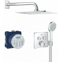 Grohtherm SmartControl - Set de douche Perfect avec thermostat encastré, 25 cm, chrome 34742000 - Grohe