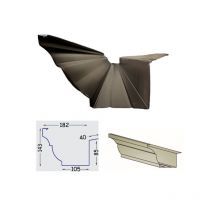 Grondaia canale di gronda in lamiera preverniciata testa di moro B7 SV.416 - metri 2