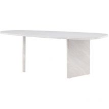 Grönvik Esstisch oval 100x220 cm weiß.