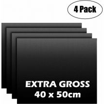 Groofoo - bbq Gril Ensemble de 4 - Non Stick Four en Téflon Tapis de Cuisson - Réutilisables, Durables, Résistant à la Chaleur des Feuilles de