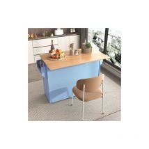 AIDUCHO Desserte de cuisine mobile avec plan de travail pliable, grand buffet à roulettes, îlot de cuisine avec pieds interchangeables en bois