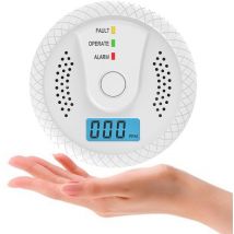 Groofoo - Ineasicer Detecteur Monoxyde Carbone,Détecteur De Monoxyde De Carbone avec Affichage Numérique Et Alarme Sonore De 75 db, Alimenté par