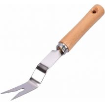 Désherbeur Manuel Outil Gouge de Désherbage en Acier Inoxydable avec Poignée Bois Outil De Désherbage du Jardin(A)-Fei Yu