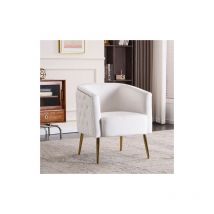 Groofoo - aiducho Fauteuil en Velours, Chaise de Cuisine avec Pieds en Métal, Chaises de Salle à Manger, Chaise Relax, pour Salon, Chambre, Salle à