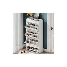 Groofoo - aiducho Meuble à chaussures avec armoire à chaussures avec 3 tiroirs rabattables, meuble de rangement à chaussures d'entrée avec étagère