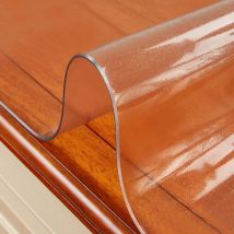 Ineasicer Nappe Transparente Rectangulaire en Verre Souple en PVC,Protection de Table de 1.5mm,Nappe Étanche/Anti-Huile,pour Tables