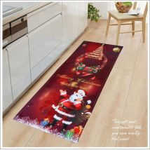 Ineasicer Paillasson de Noël, Tapis de Sol de Noël 60x180CM, Tapis de Bain Antidérapant, Tapis D'entrée Noël, Paillasson Absorbant, Décoration Noël