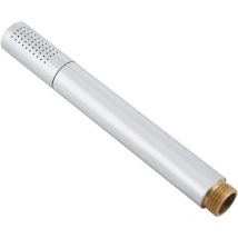 Groofoo - Ineasicer Pommeau de Douche G1/2 Universel, Tenu Fabriqué Entièrement en Cuivre Argenté dans la Main Poli Cylindrique pour Salle de bains