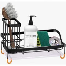 Groofoo - Ineasicer Porte Eponge Evier Cuisine, Organisateur Evier pour Cuisine Range Eponge D'évier en Acier Inoxydable avec Bac D'égouttement,