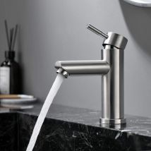 Groofoo - Ineasicer Robinet Lavabo Evier, Monocommande Mitigeur Lavabo en Acier Inoxydable 304, Design Moderne de Mitigeur Salle Bain, Chaude et