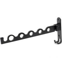 Ineasicer Séchoir Mural Pliable en Aluminium Noir, Séchoir à Linge pour Salle de Bain - 31,2 x 14,3 x 3,1 cm