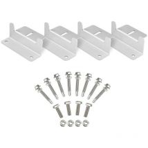 Groofoo - Ineasicer 1 Jeux de Supports en z de Fixation de Panneaux Solaires sur le Toit avec Écrous et Boulons pour rv, Bateau, Toit, Mur et Autres