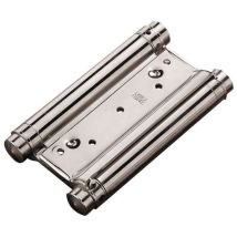 Groom 2 Stück Möbelscharniere Kompaktstahl Silber – 180° Öffnung – bis 100 kg – selbstschmierende Buchsen – 75 mm bis 200 mm