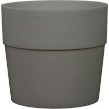 Groove 40, pot de fleurs/plantes, rond, en plastique couleur: Nero, 38 cm de diamètre, 35,2 cm de hauteur, 50,8 l vol. - Scheurich