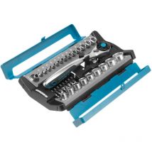 Gross - 14143 41pcs Socket Set, 1/2inch & 1/4inch, CrV, 120-tooth ratchet