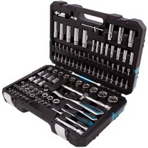 Gross - 14155 109pcs Tool Set with 120-tooth ratchets, 1/4inch & 1/2inch, CrV