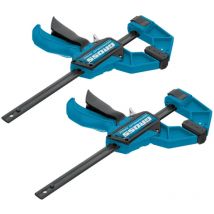 Gross - 20700 plastic body 6inch/150mm pistol type Quick-Grip Bar Clamp with ratcheting mechanism - Twin Pack